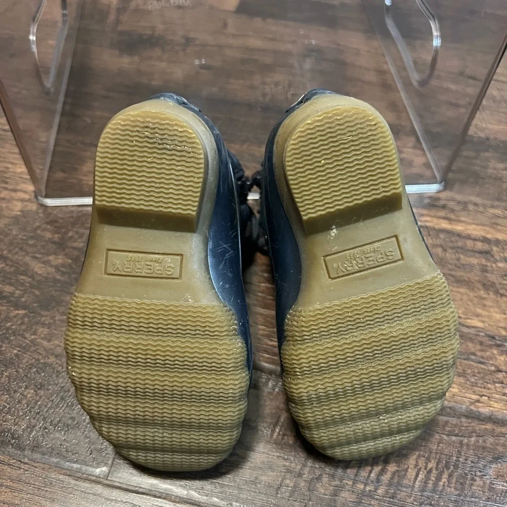 Sperry  Duck Rain Boots Size Girls 6 Color Blue Sparkle